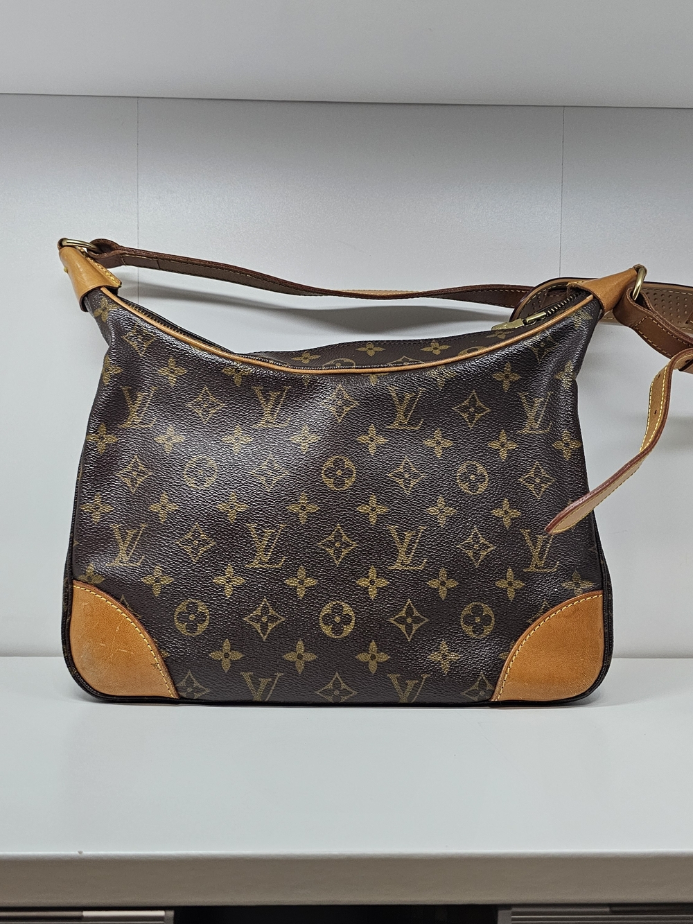 Louis Vuitton Boulogne Monogram Canvas Shoulder Bag - Brown/Tan 30